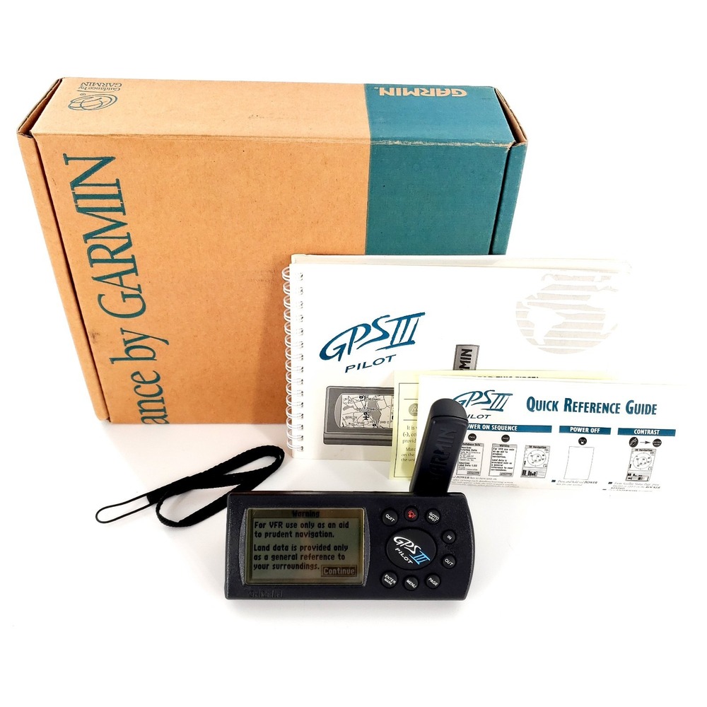 Garmin GPS III Pilot Aviation Handheld GPS Power Tested Only
